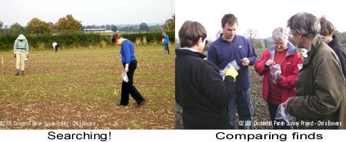 walking the field